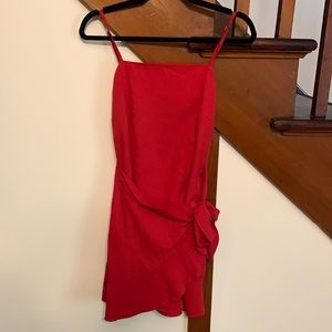 Zaful Red Wrap Dress Size S